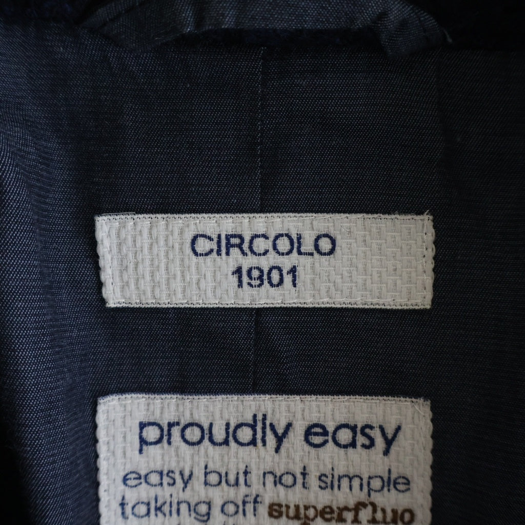 CIRCOLO 1901(チルコロ) ウール ダブル コート ネイビー 5CU127328