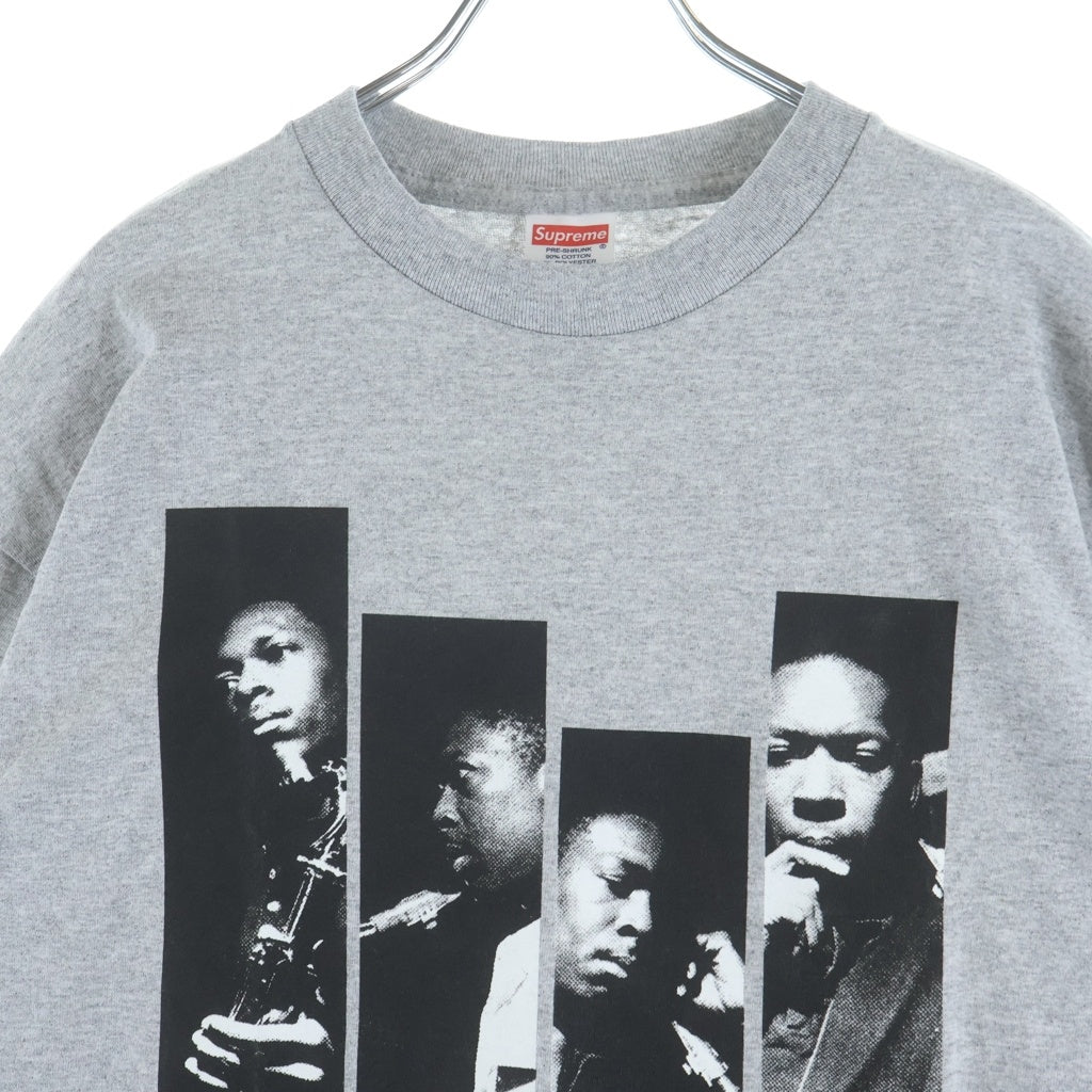 SUPREME(シュプリーム) 09SS ×John Coltrane Blue Train Session Tee ジョン・コルトレーン・ブルートレイン・セッション クルーネック半袖Tシャツカットソー グレー