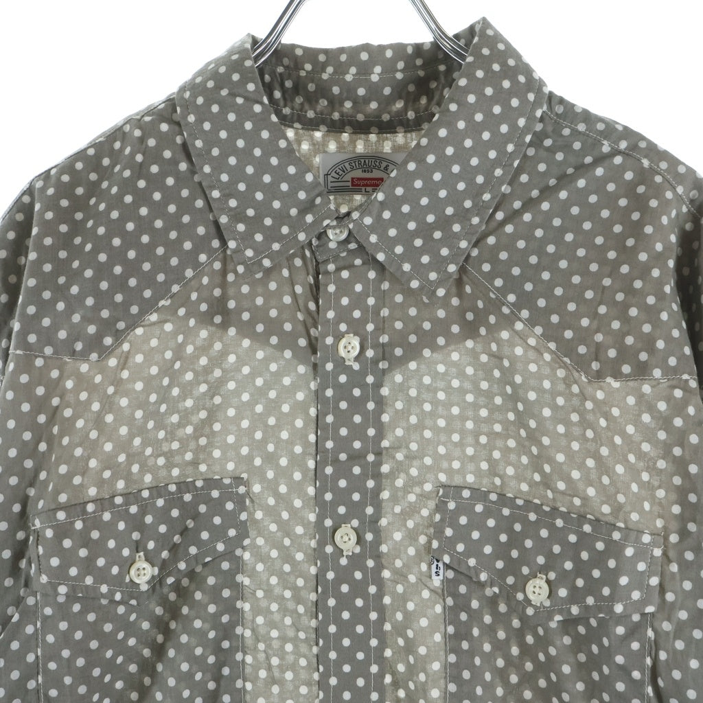 SUPREME(シュプリーム) 12AW ×Levis Western Shirt リーバイス ウェスタン 長袖シャツ グレー