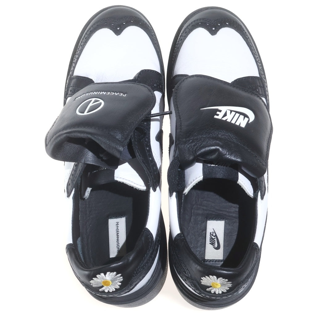 NIKE(ナイキ) ×PEACEMINUSONE KWONDO1 ピースマイナスワン レザーローカットスニーカー ブラック/ホワイト US10.5/27.5cm DH2482-101