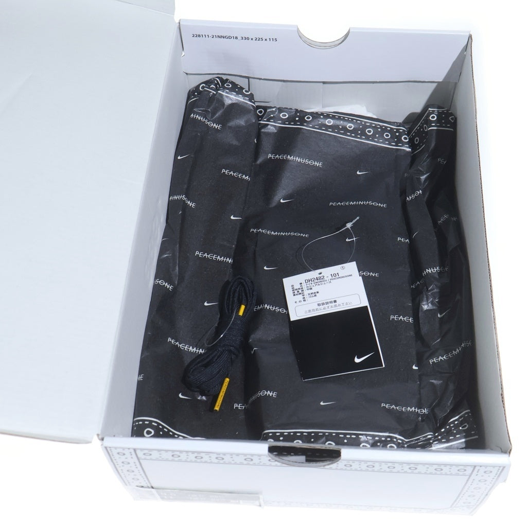 NIKE(ナイキ) ×PEACEMINUSONE KWONDO1 ピースマイナスワン レザーローカットスニーカー ブラック/ホワイト US10.5/27.5cm DH2482-101
