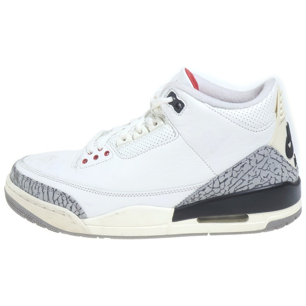 NIKE(ナイキ) AIR JORDAN3 RETRO WHITE CEMENT REIMAGINED エアジョーダン3 レトロ ホワイト セメント リイマジンド ハイカットスニーカー US9.5/27.5cm DN3707-100