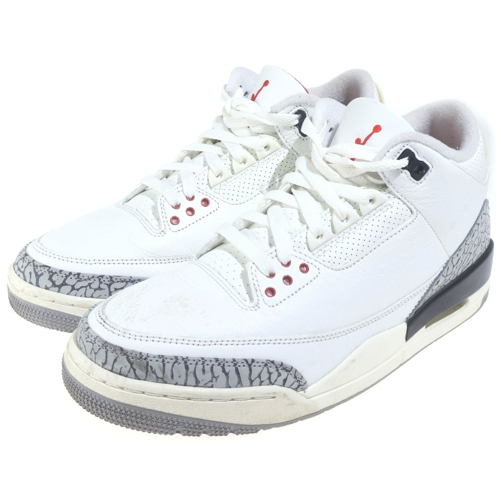 NIKE(ナイキ) AIR JORDAN3 RETRO WHITE CEMENT REIMAGINED エアジョーダン3 レトロ ホワイト セメント リイマジンド ハイカットスニーカー US9.5/27.5cm DN3707-100