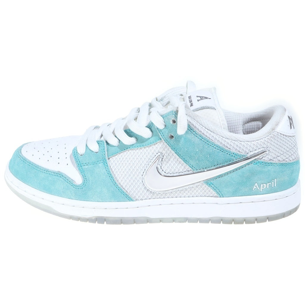 NIKE SB(ナイキエスビー) ×APRIL SKATEBOARDS Dunk Low Pro QS エイプリルスケートボード ダンクロー ローカットスニーカー ホワイト/グリーン US12.5/29.5cm FD2562-400