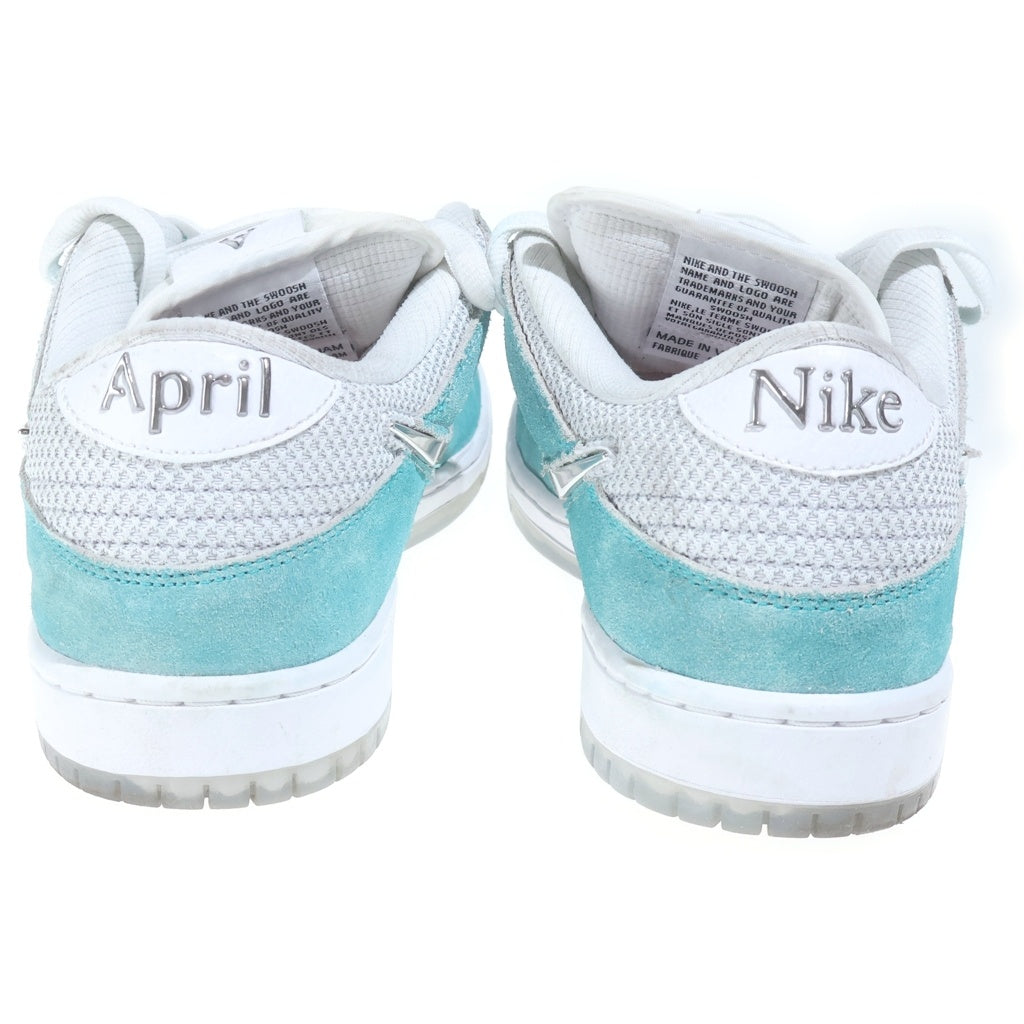 NIKE SB(ナイキエスビー) ×APRIL SKATEBOARDS Dunk Low Pro QS エイプリルスケートボード ダンクロー ローカットスニーカー ホワイト/グリーン US12.5/29.5cm FD2562-400