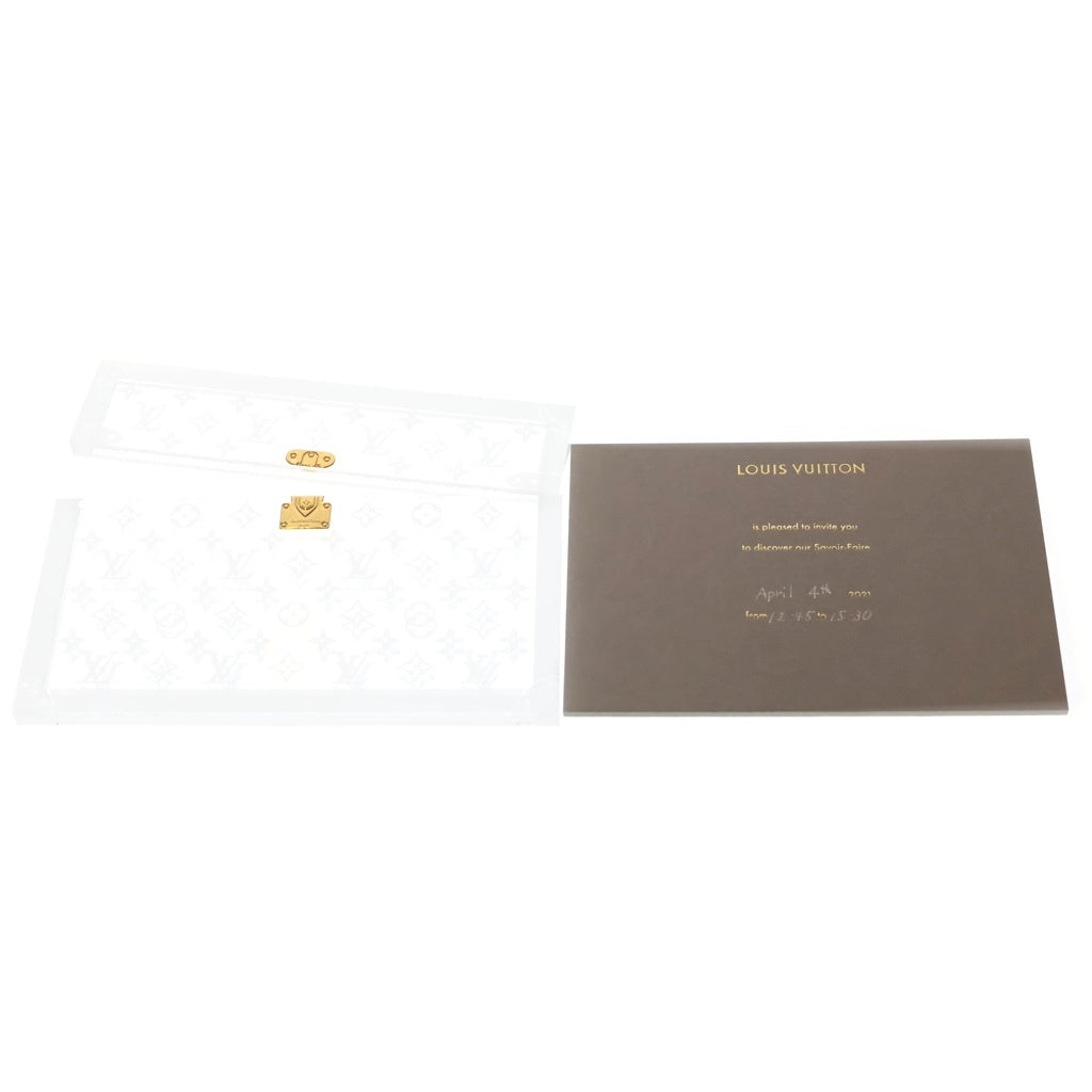 LOUIS VUITTON(ルイヴィトン) Invitation Case 招待状 ゴールド金具 ガラス ケース ホワイト