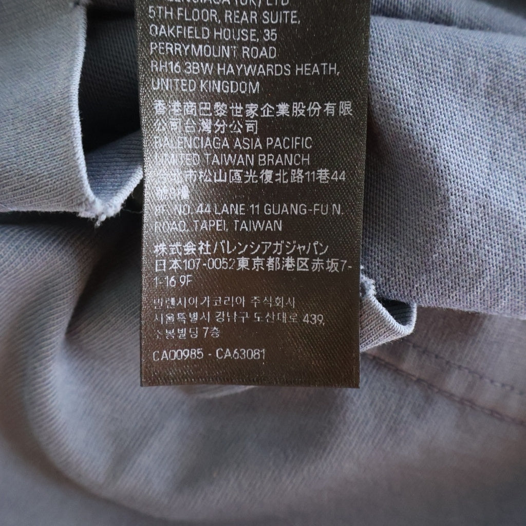 BALENCIAGA(バレンシアガ) 24SS SEE NOW BUY インサイドアウト ミディアムフィット ヴィンテージ加工 半袖Tシャツ カットソー ネイビー 764235 TQVE8