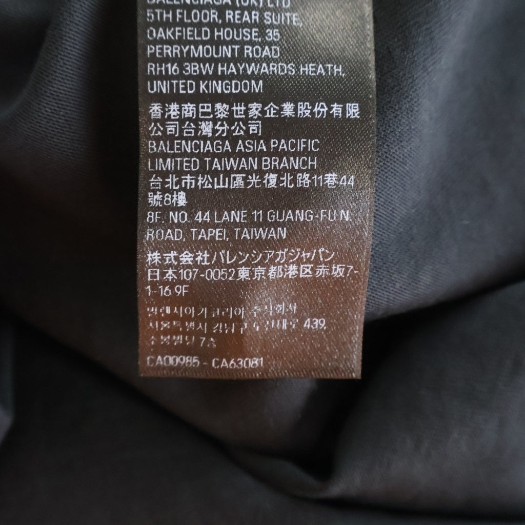 BALENCIAGA(バレンシアガ) Tape Medium Fit T-Shirt 両面テープロゴプリント ミディアムフット 半袖Tシャツ カットソー ブラック 739784 TQVQ8