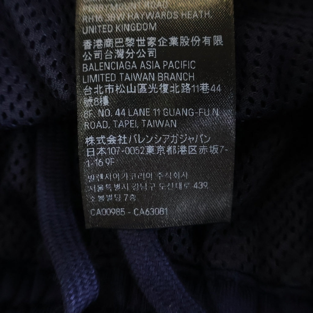 BALENCIAGA(バレンシアガ) 24AW CUT-UP TRACKSUIT PANTS ループスポーツロゴ カットアップ レイヤード トラックスーツ パンツ ブラック/ネイビー 808909 TR031