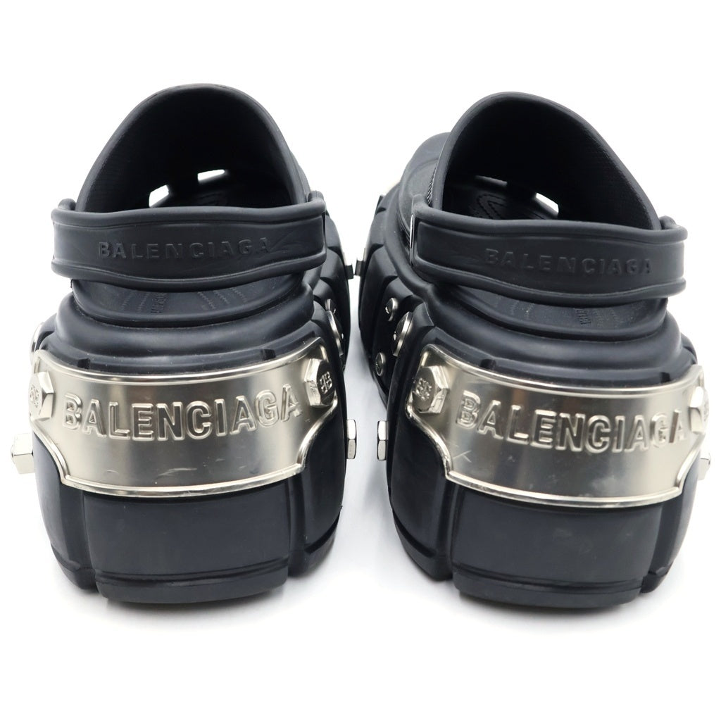 BALENCIAGA(バレンシアガ) 22SS ×crocs HARD CROCS クロックス プラットフォームスタッズ ハードクロックス ミュールサンダル ブラック