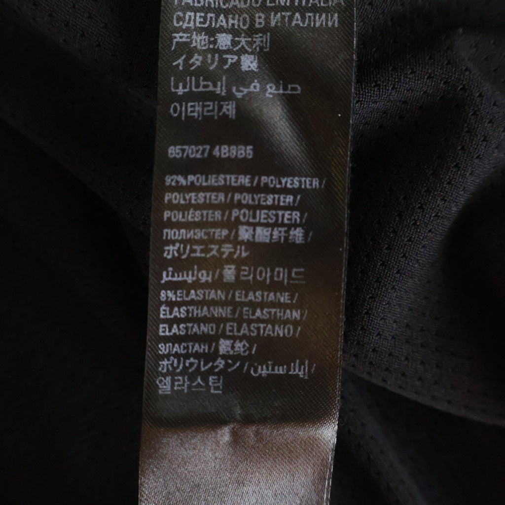 BALENCIAGA(バレンシアガ) フロントロゴプリント メッシュ 半袖Tシャツ カットソー ブラック