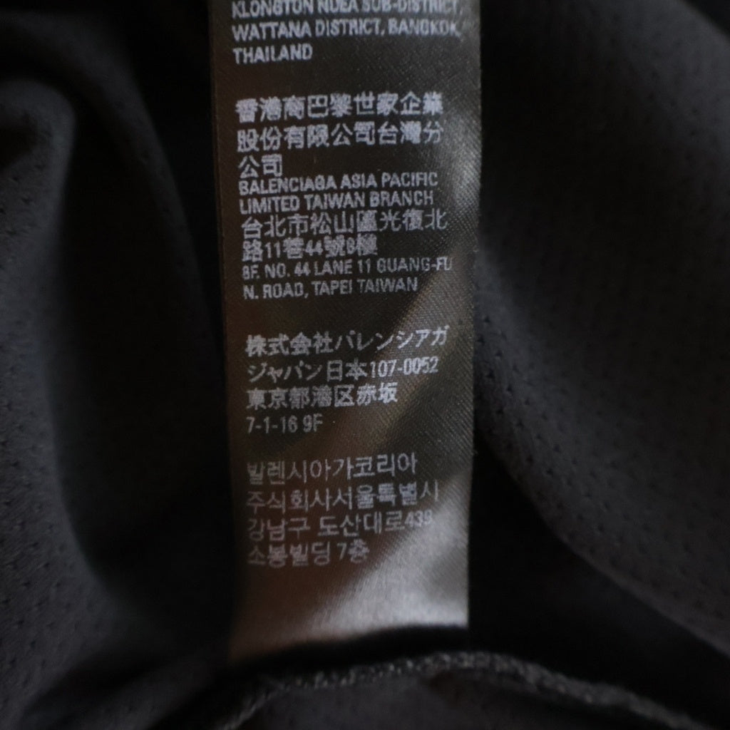 BALENCIAGA(バレンシアガ) フロントロゴプリント メッシュ 半袖Tシャツ カットソー ブラック