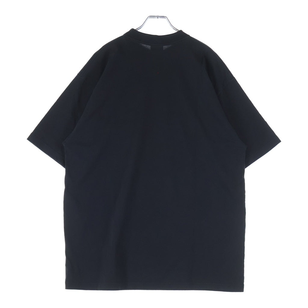 BALENCIAGA(バレンシアガ) Boxing Medium Fit T-shirt フロントボクシングロゴプリント 半袖Tシャツ カットソー ブラック 739784 TRVH5