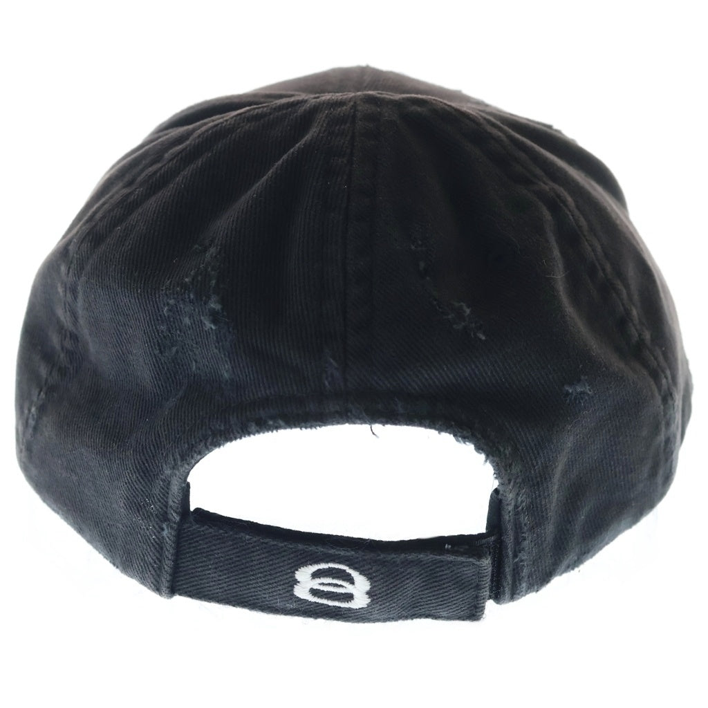 BALENCIAGA(バレンシアガ) Double Unity Cap ロゴ刺繍 ダブル レイヤード ユニティ キャップ 帽子 ブラック 808790 410B2