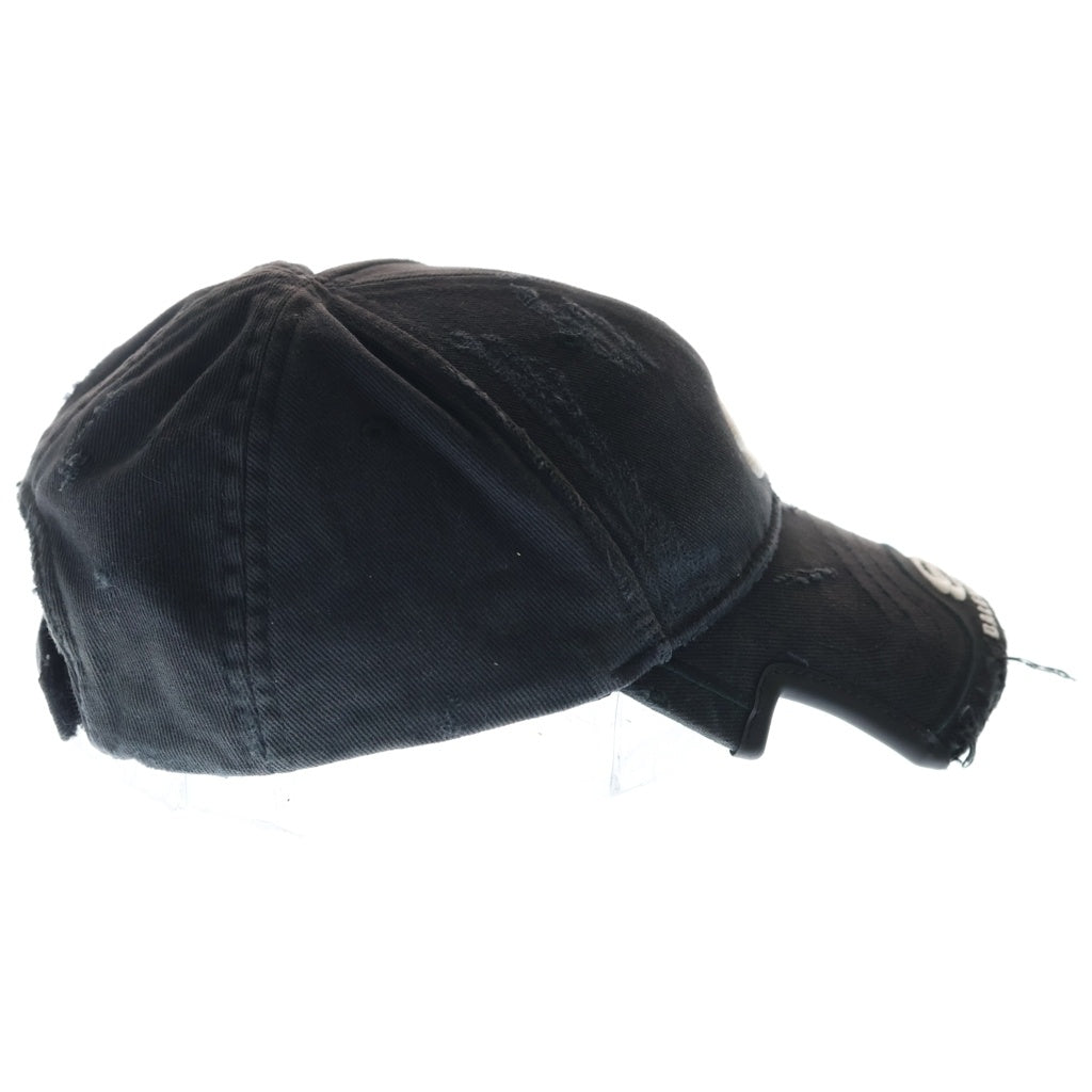 BALENCIAGA(バレンシアガ) Double Unity Cap ロゴ刺繍 ダブル レイヤード ユニティ キャップ 帽子 ブラック 808790 410B2