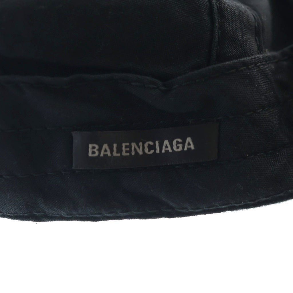 BALENCIAGA(バレンシアガ) Double Unity Cap ロゴ刺繍 ダブル レイヤード ユニティ キャップ 帽子 ブラック 808790 410B2