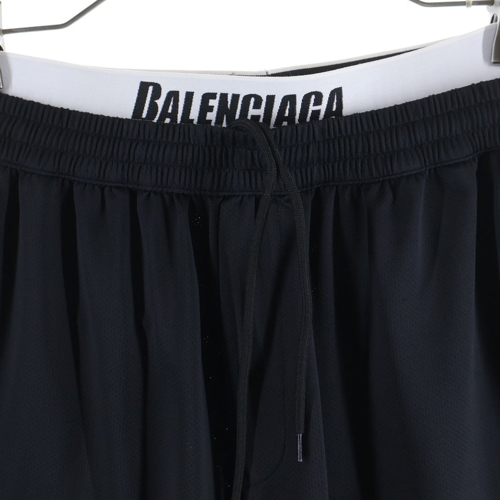 BALENCIAGA(バレンシアガ) ロゴメッシュショートパンツ ブラック 698317 4C0B4