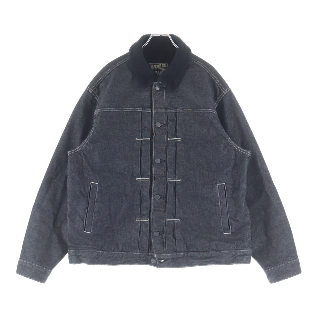 HYSTERIC GLAMOUR(ヒステリックグラマー) ボア デニム ジャケット Gジャン ブラック 02253AB11