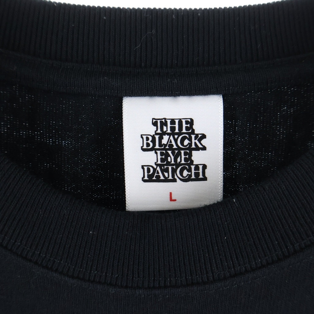 THE BLACK EYE PATCH(ブラックアイパッチ) フロントロゴ刺繍 長袖Tシャツ カットソー ブラック