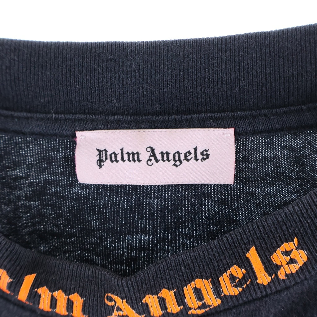 Palm Angels(パームエンジェルス) CLASSIC LOGO OVER TEE クラシックロゴオーバー 長袖Tシャツ ブラック PMAB001S19413007