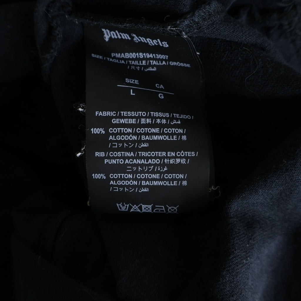 Palm Angels(パームエンジェルス) CLASSIC LOGO OVER TEE クラシックロゴオーバー 長袖Tシャツ ブラック PMAB001S19413007