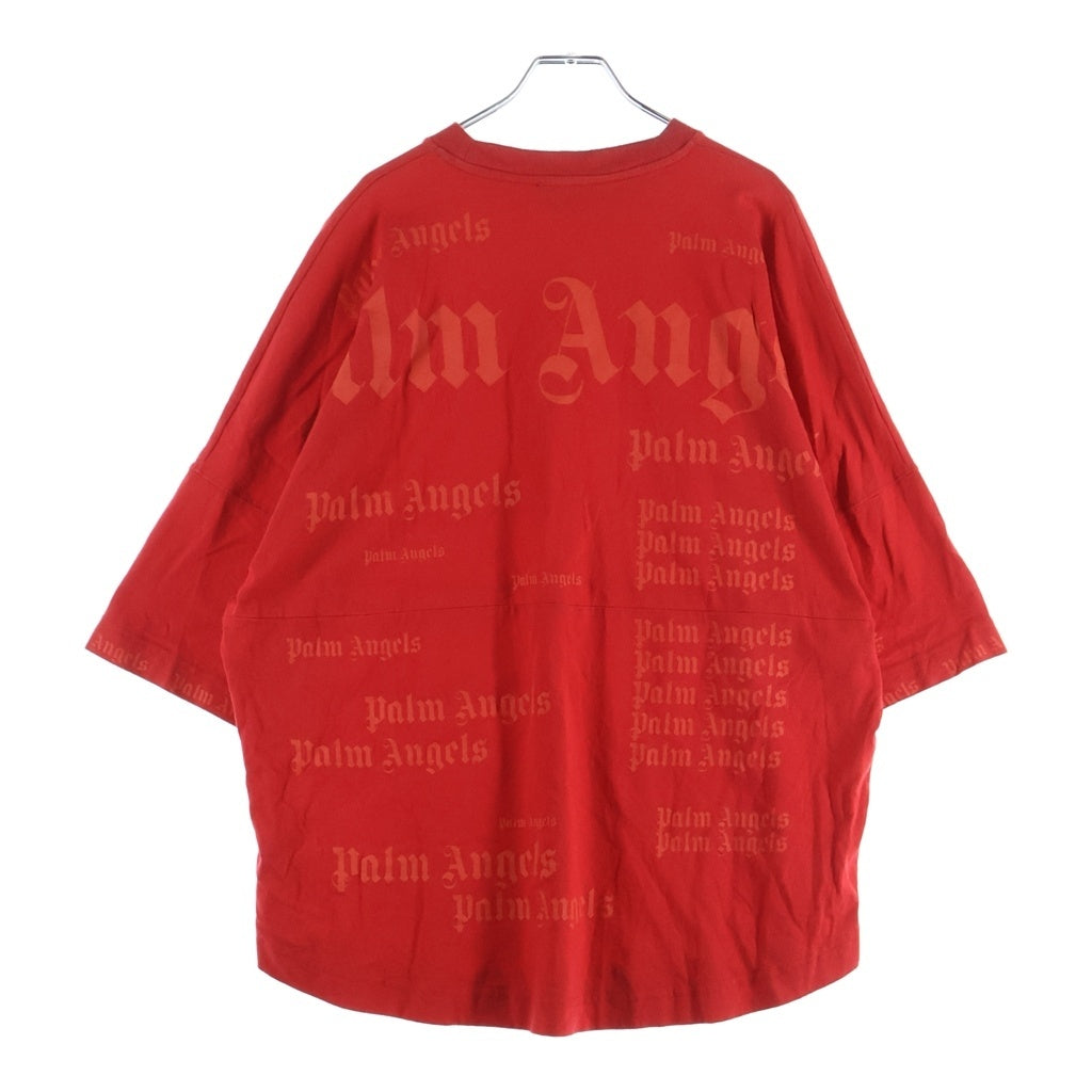 Palm Angels(パームエンジェルス) ULTRA LOGO OVER TEE ウルトラロゴオーバー 半袖Tシャツ カットソー レッド PMAA002S19413009