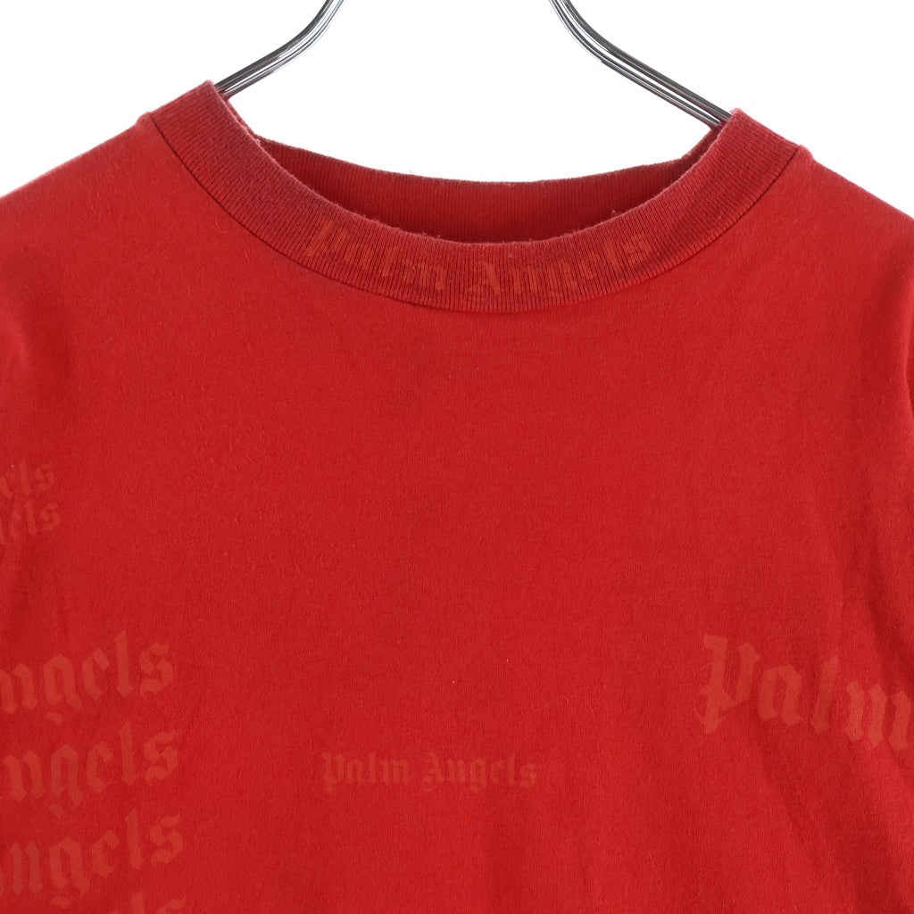 Palm Angels(パームエンジェルス) ULTRA LOGO OVER TEE ウルトラロゴオーバー 半袖Tシャツ カットソー レッド PMAA002S19413009