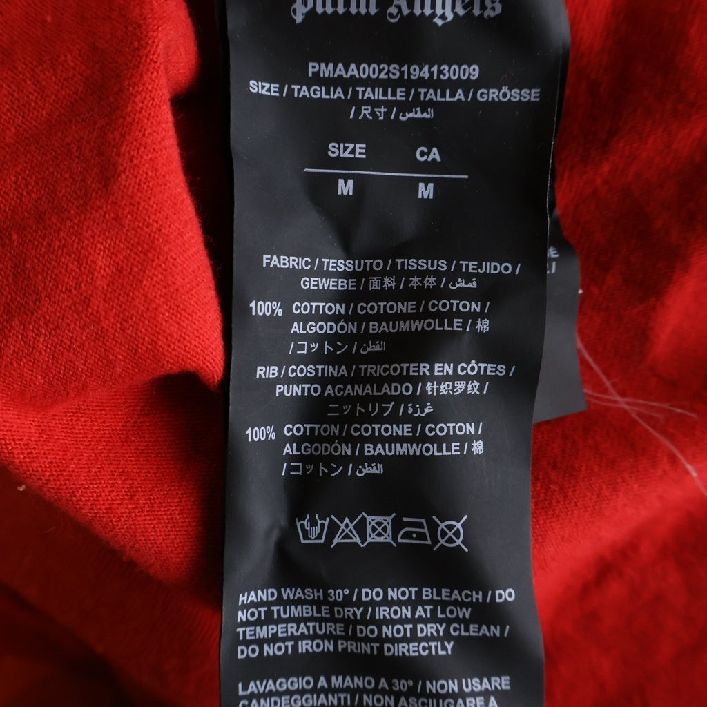 Palm Angels(パームエンジェルス) ULTRA LOGO OVER TEE ウルトラロゴオーバー 半袖Tシャツ カットソー レッド PMAA002S19413009
