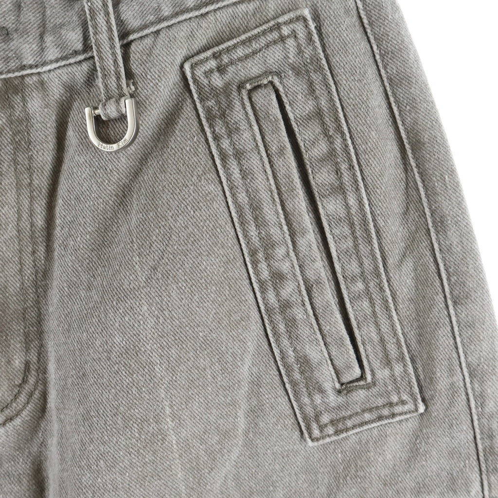 Matin Kim(マーティンキム) COLOR DYING CARGO PANTS ダイング サイドポケット カーゴ パンツ グレー レディース