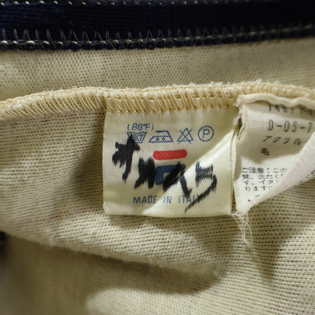 FILA(フィラ) 70s Bjon Borg フロントロゴ刺繍 トラックジャケット ネイビー