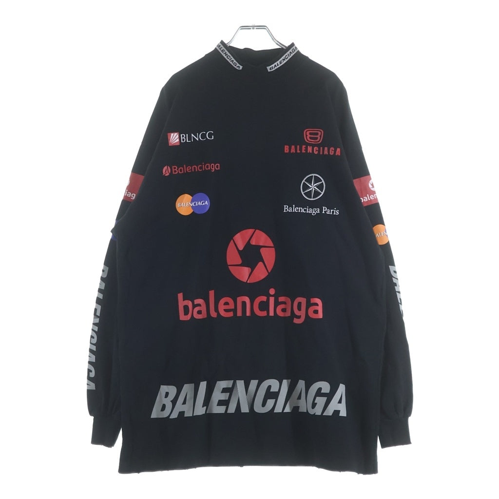 BALENCIAGA(バレンシアガ) 23SS TOP LEAGUE L/S T-shirt トップリーグ 両面プリント 長袖Tシャツ カットソー ブラック 767879 TPVE9