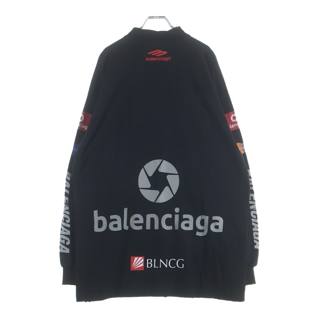 BALENCIAGA(バレンシアガ) 23SS TOP LEAGUE L/S T-shirt トップリーグ 両面プリント 長袖Tシャツ カットソー ブラック 767879 TPVE9