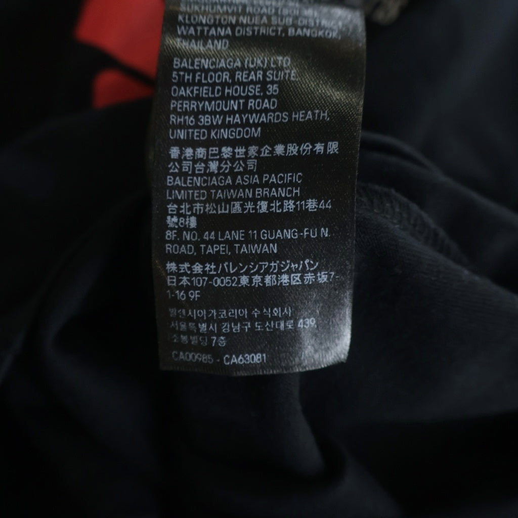 BALENCIAGA(バレンシアガ) 23SS TOP LEAGUE L/S T-shirt トップリーグ 両面プリント 長袖Tシャツ カットソー ブラック 767879 TPVE9