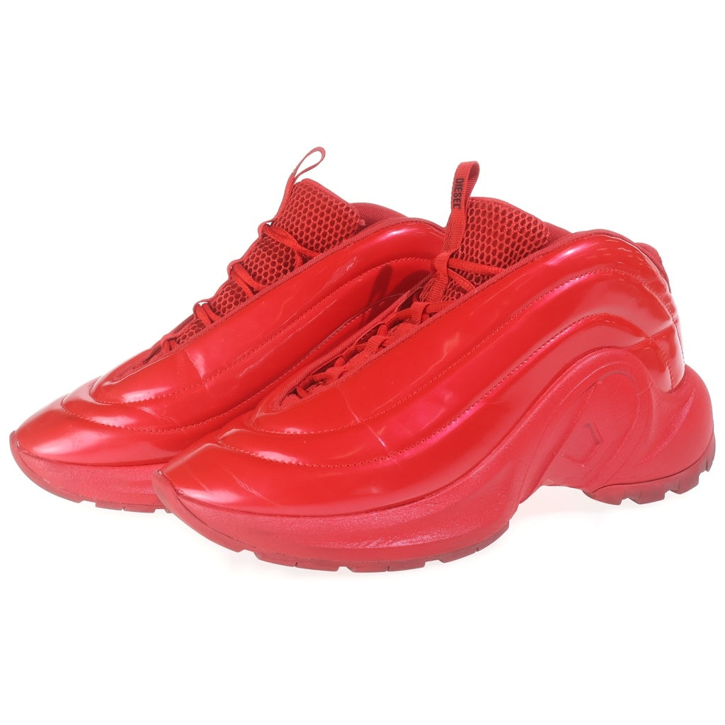 DIESEL(ディーゼル) S-D-RUNNER X パテント ハイカットスニーカー レッド US10/28cm S24-11-CHP