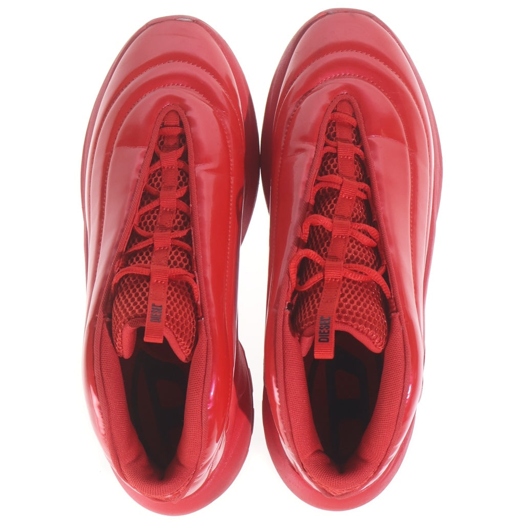 DIESEL(ディーゼル) S-D-RUNNER X パテント ハイカットスニーカー レッド US10/28cm S24-11-CHP