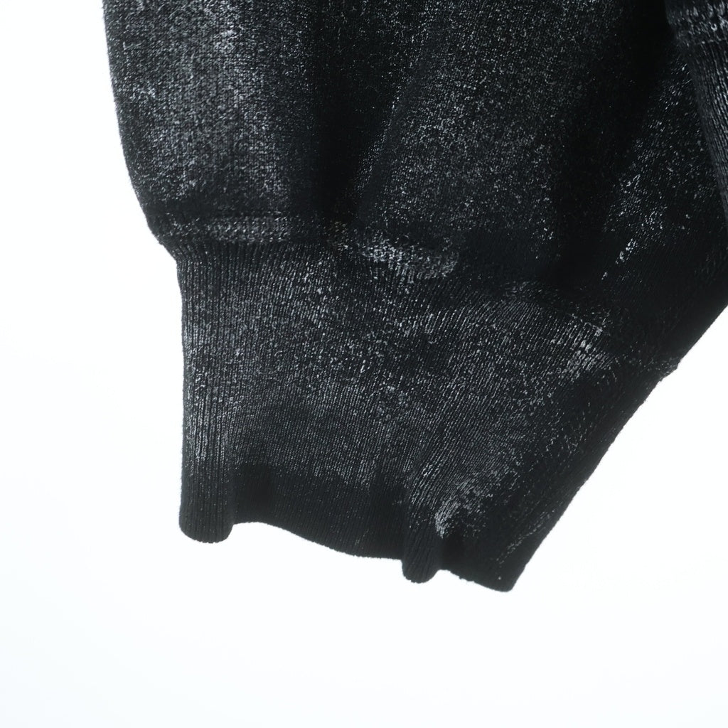 SUPREME(シュプリーム) 24SS ×MM6 Maison Margiela Foil Box Logo Hooded Sweatshirt エムエムシックスメゾンマルジェラ ボックスロゴ プルオーバーパーカー フーディー ブラック