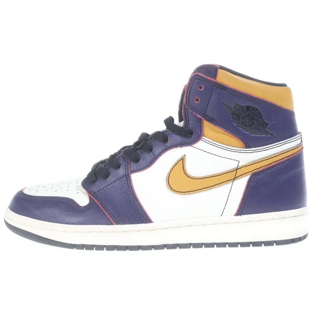 NIKE(ナイキ) AIR JORDAN 1 HIGH OG DEFIANT LA TO CHICAGO エアジョーダン1 エルエートゥーシカゴ ハイカットスニーカー ホワイト/パープル US9.5/27.5cm CD6578-507