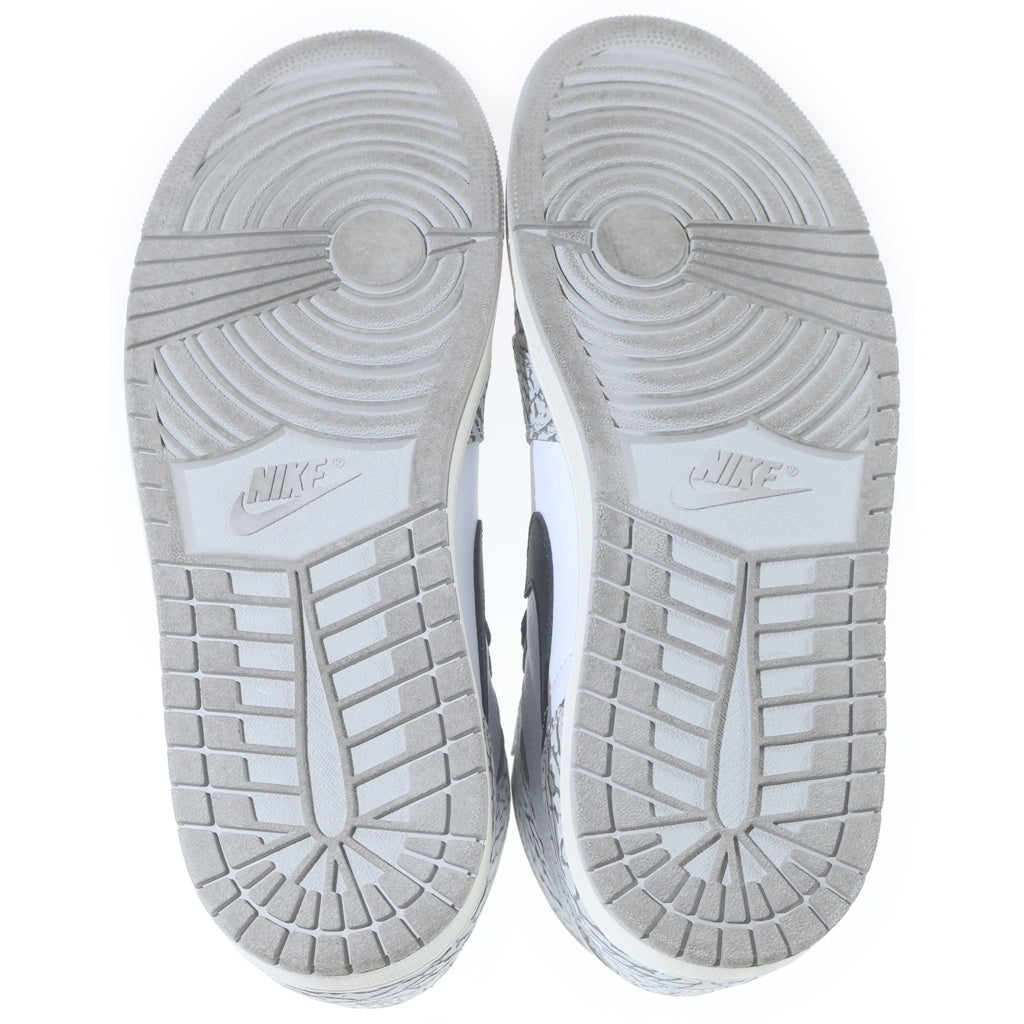 NIKE(ナイキ) AIR JORDAN 1 RETRO HIGH OG WHITE CEMENT ELEPHANT エアジョーダン1 ホワイトセメント サファリ ハイカットスニーカー グレーUS10.5/28.5cm DZ5485-052