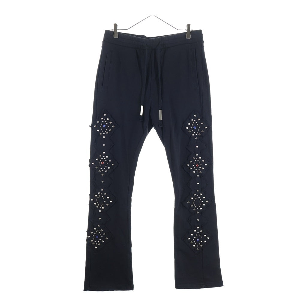 NO BRAND(ノーブランド) 【FIRST ROW ファーストロウ】 Stud Design Jogger Pants スタッズ デザイン ジョガー パンツ ブラック