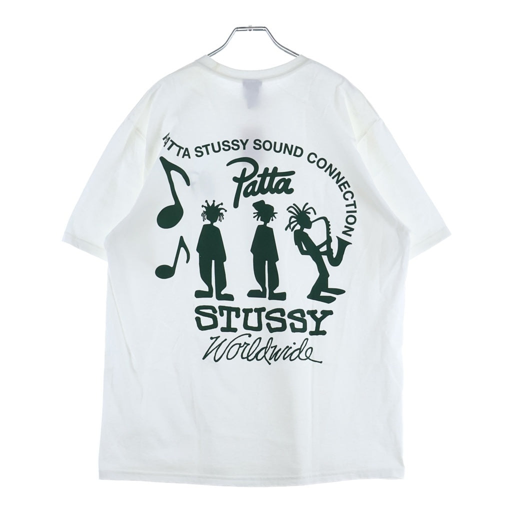 STUSSY(ステューシー) ×Patta Sound Connection Tee パタ サウンド コネクション クルーネック 半袖Tシャツ カットソー ホワイト