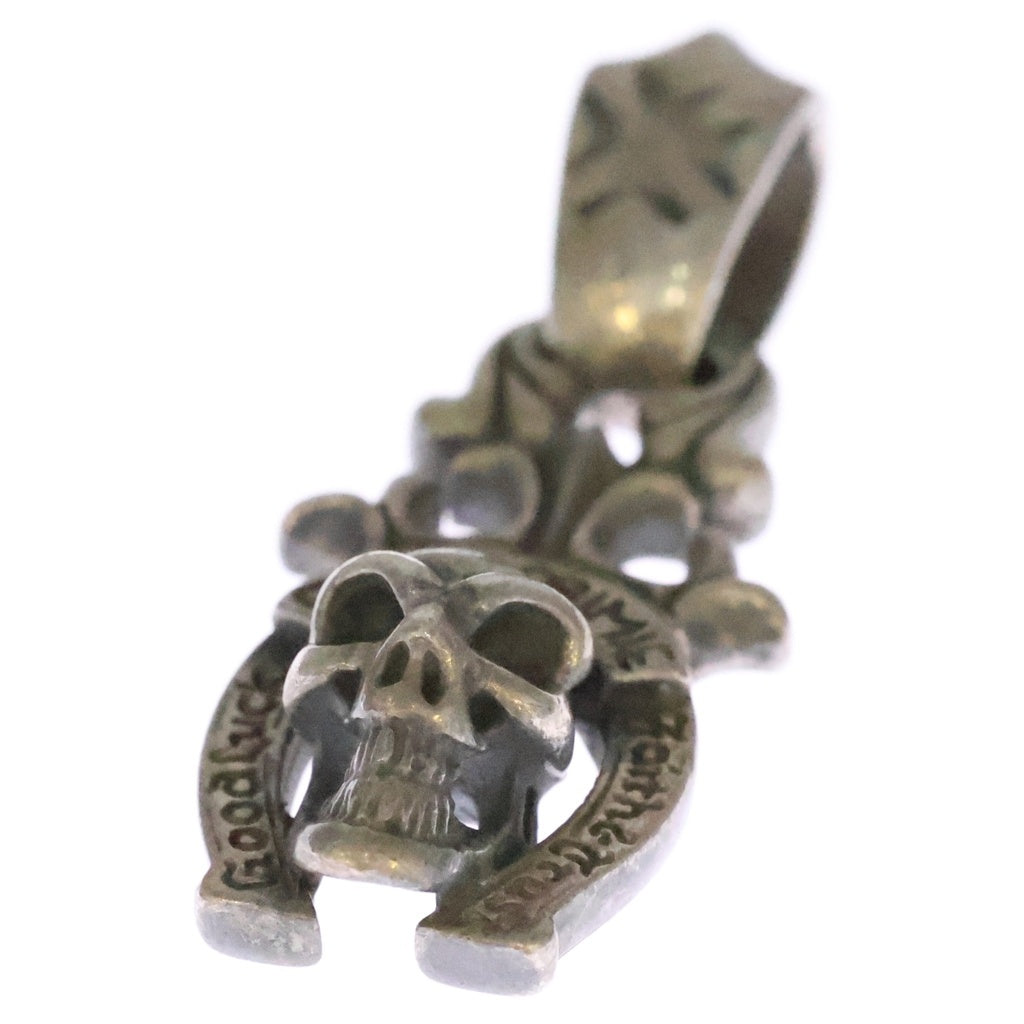 Bill Wall Leather/BWL(ビルウォールレザー) ×CRIME Skull Horseshoe Pendant Top クライミー スカル ホースシュー ペンダント トップ シルバー