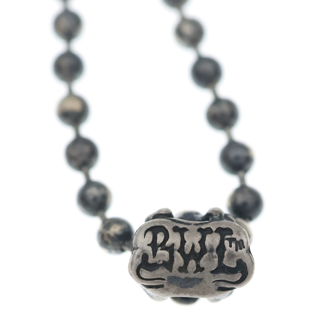 Bill Wall Leather/BWL(ビルウォールレザー) Ball Chain 4mm w Skull Crossbones スカルクロス ボールチェーン ネックレス シルバー