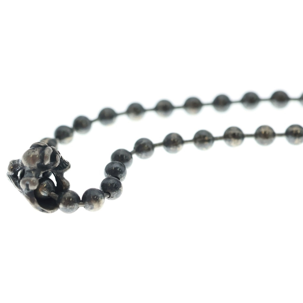 Bill Wall Leather/BWL(ビルウォールレザー) Ball Chain 4mm w Skull Crossbones スカルクロス ボールチェーン ネックレス シルバー