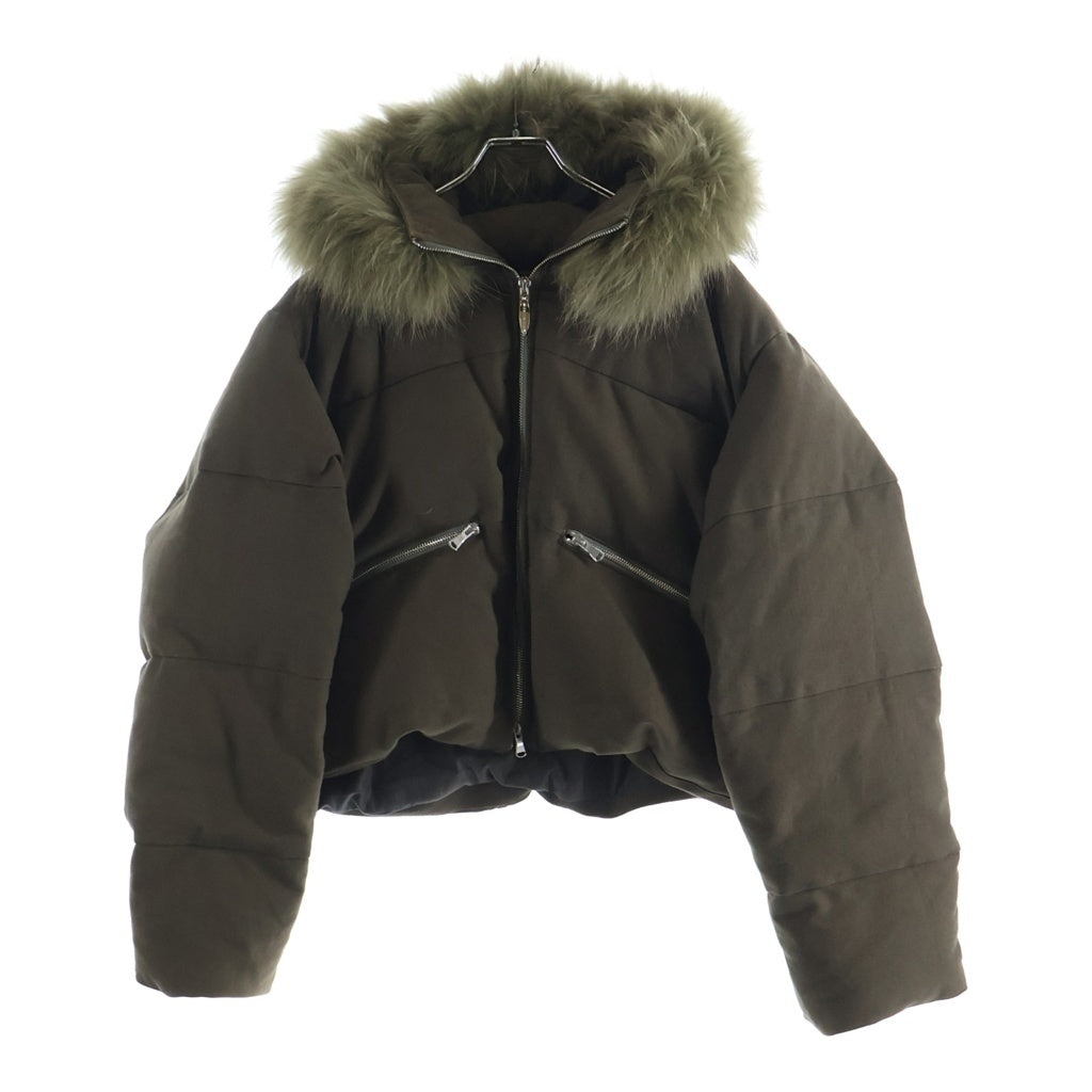 NO BRAND(ノーブランド) 【JUN/NAKAYAMA ジュンナカヤマ】SLIDE FUR DOWN JACKET スライド ファー ダウンジャケット ブラウン JN-FW25-022