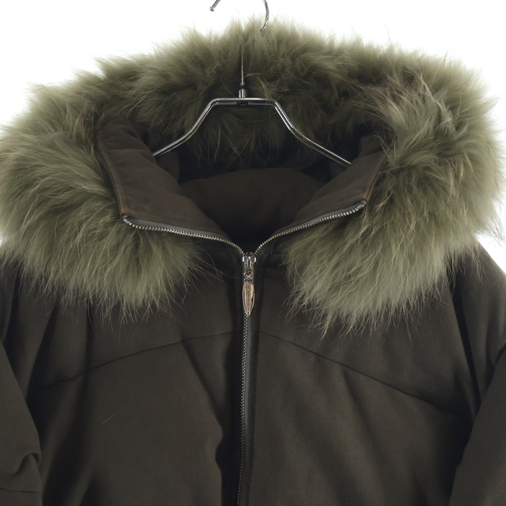NO BRAND(ノーブランド) 【JUN/NAKAYAMA ジュンナカヤマ】SLIDE FUR DOWN JACKET スライド ファー ダウンジャケット ブラウン JN-FW25-022