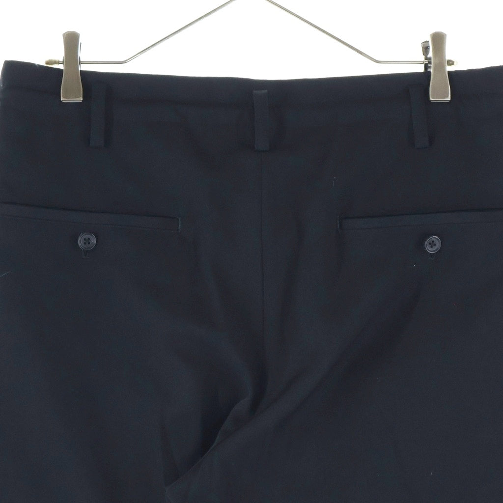 Yohji Yamamoto POUR HOMME(ヨウジヤマモト プールオム) WOOL GABARDINE BELTED HEM PANTS ウールギャバジン ベルテッド トラウザーズパンツ スラックス ブラック HP-P45-100
