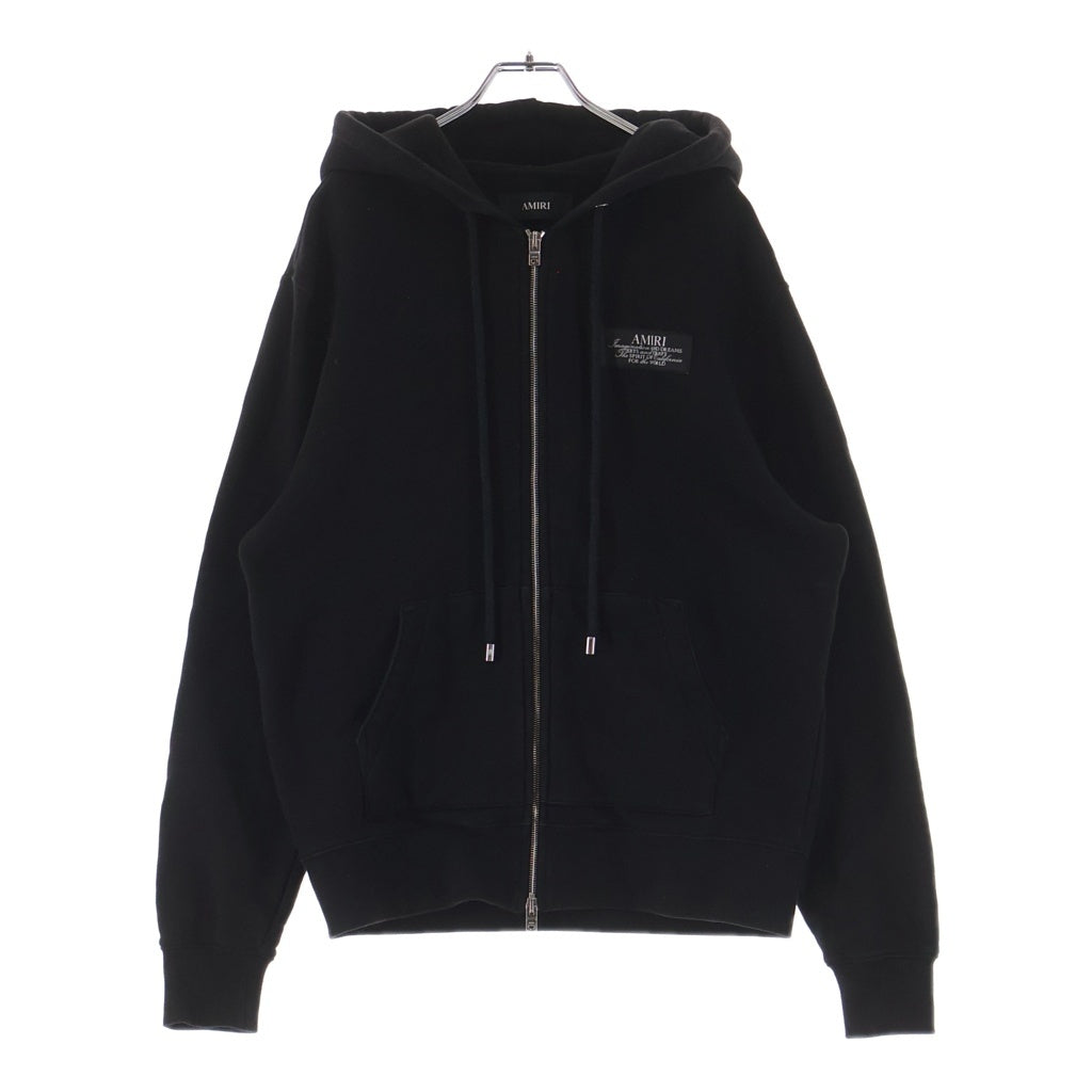 AMIRI(アミリ) Spirit Zip Parka スプリット ジップアップパーカー フーディー ブラック AMJYHD1118