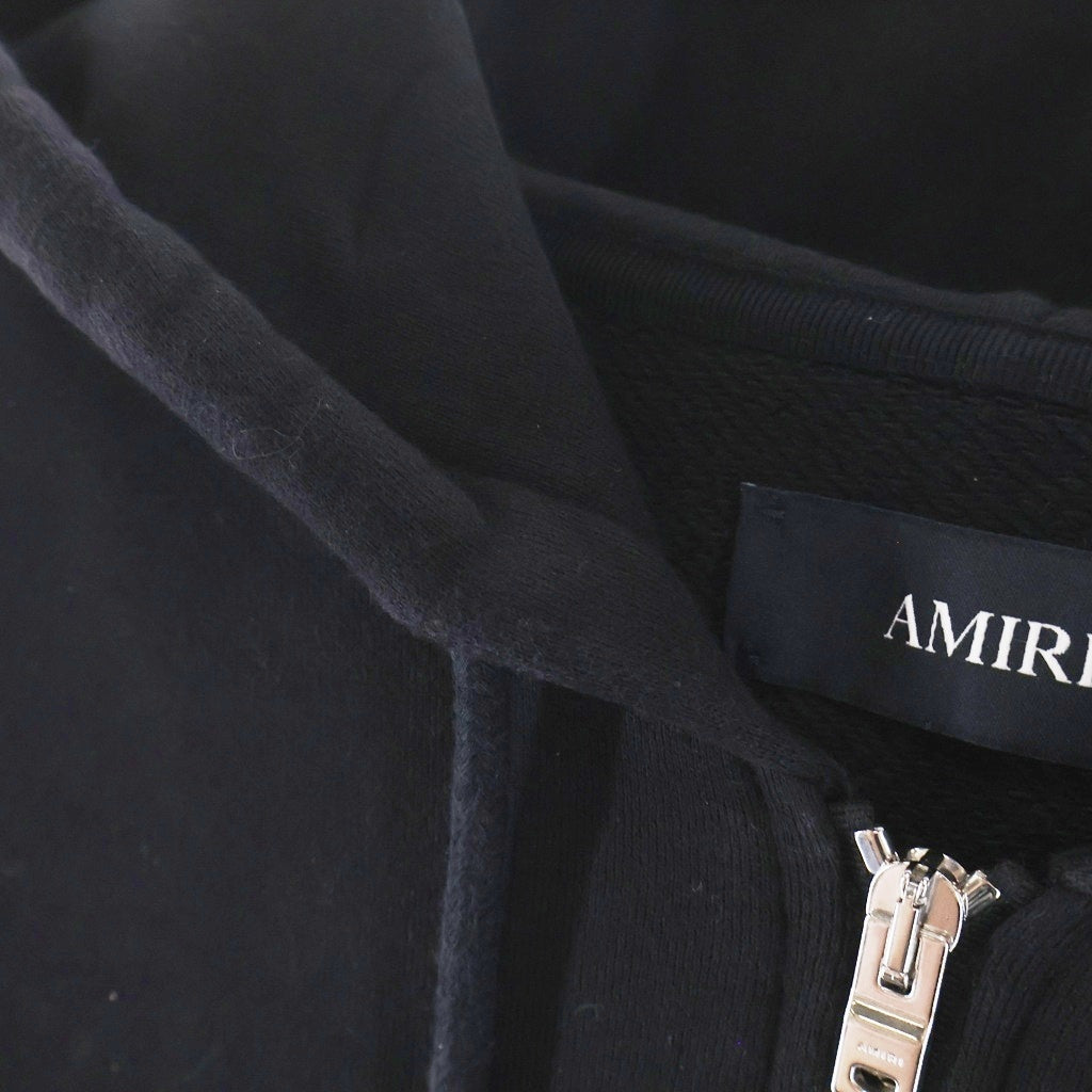 AMIRI(アミリ) Spirit Zip Parka スプリット ジップアップパーカー フーディー ブラック AMJYHD1118