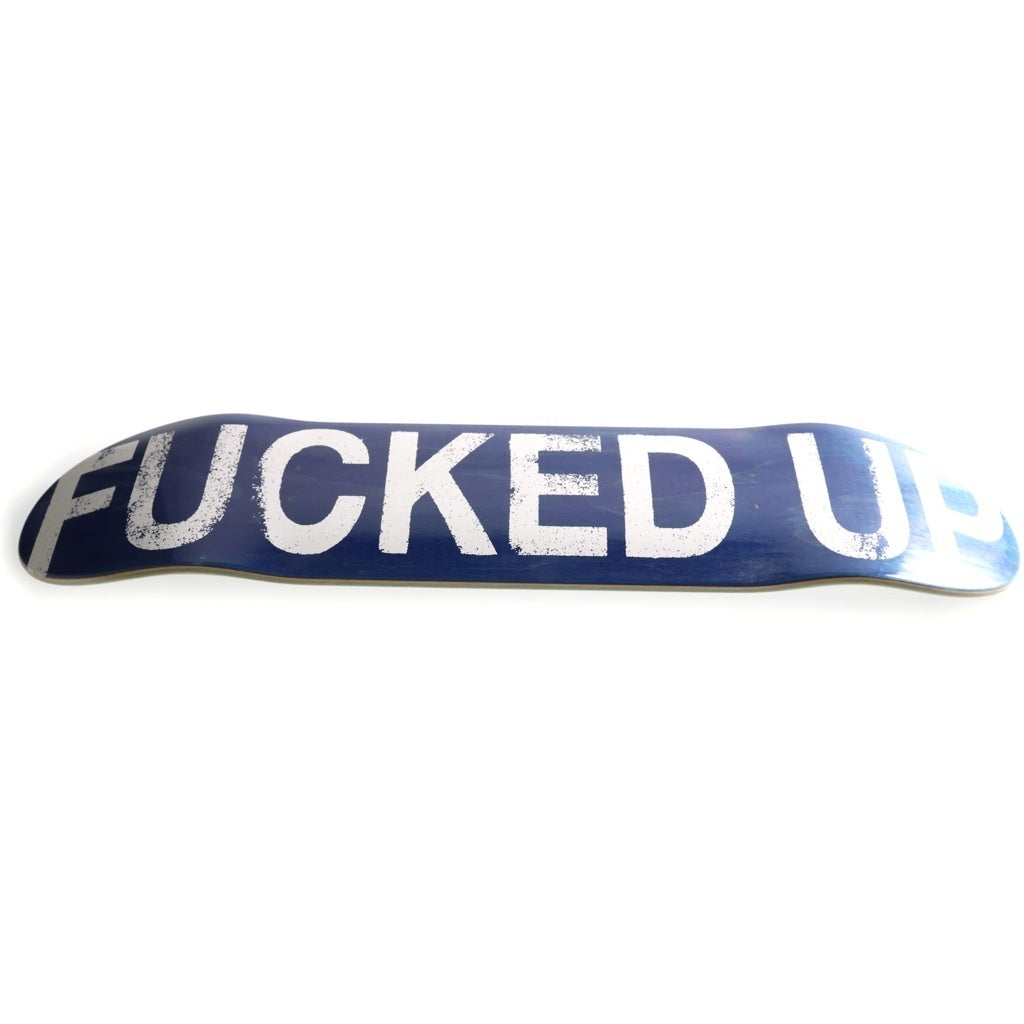 NO BRAND(ノーブランド) Dear Skating(ディアースケーティング) FUCKED UP ファックドアップ プリント スケートボード デッキ ブルー