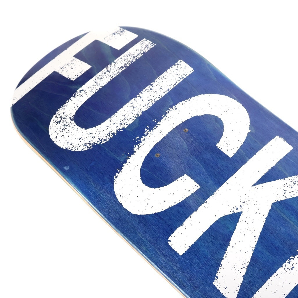 NO BRAND(ノーブランド) Dear Skating(ディアースケーティング) FUCKED UP ファックドアップ プリント スケートボード デッキ ブルー